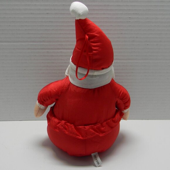 Vintage Parachute Material Santa Claus Stuffed Ornament - Picture 2 of 3